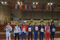 Women epee finalists